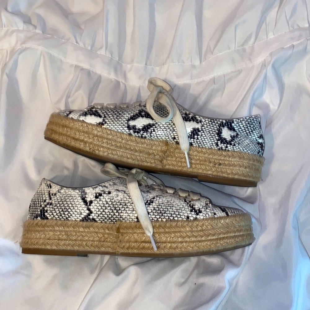 Snakeskin Espadrille Sneakers